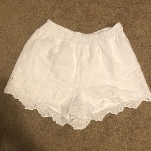 White flowy shorts